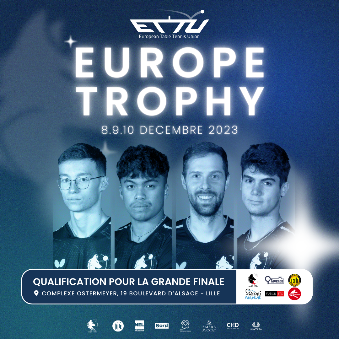 Le Lille Métropole Tennis de Table en Europe Trophy