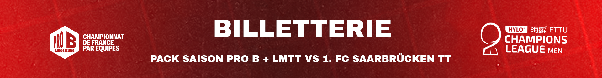 Bannière billetterie pack saison match ldc